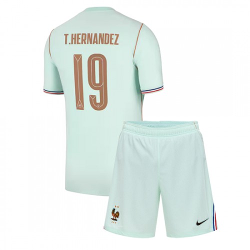 Dječji Nogometni Dres Francuska Theo Hernandez #19 Gostujuci SP 2026 Kratak Rukav (+ Kratke hlače)